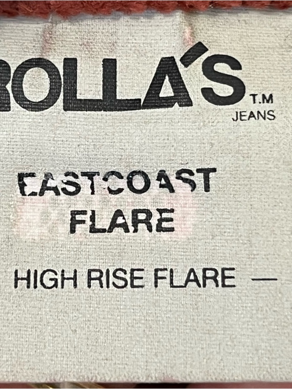 Rollas Eastcoast High Rise Flare Women’s Size 27 Rust Corduroy Retro Western - Picture 9 of 11